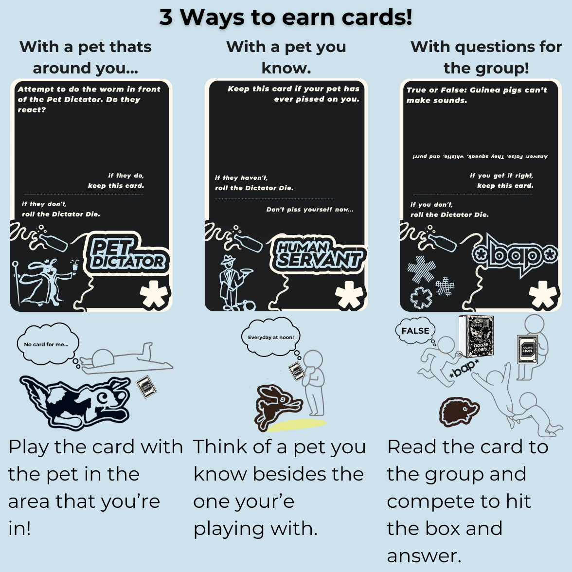 booze & pets - A drinking game made by bap.kat.