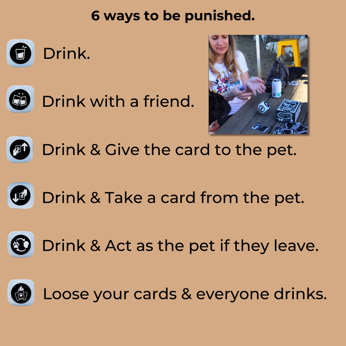 booze & pets - A drinking game made by bap.kat.